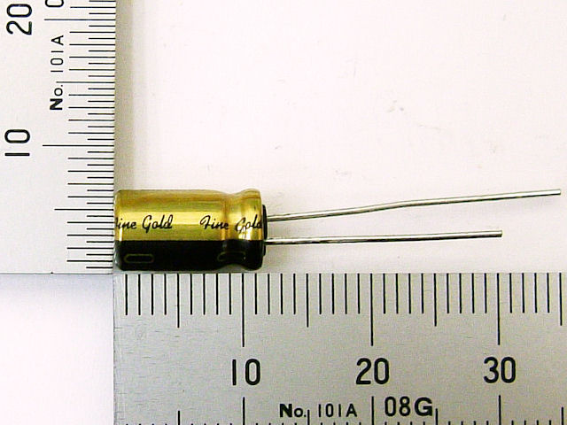 オーディオ用電解コンデンサー33μF35V85℃ ニチコンFG: 受動部品 秋月