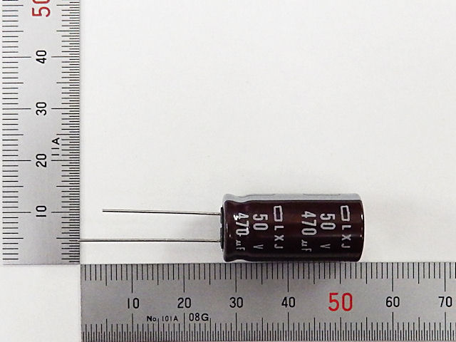 電解コンデンサー(日本ケミコンLXJ) 470μF50V105℃