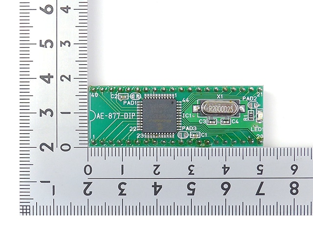 AKI-PIC16F877A-20/ICスタンプ(クリスタル版 丸ピン接続タイプ