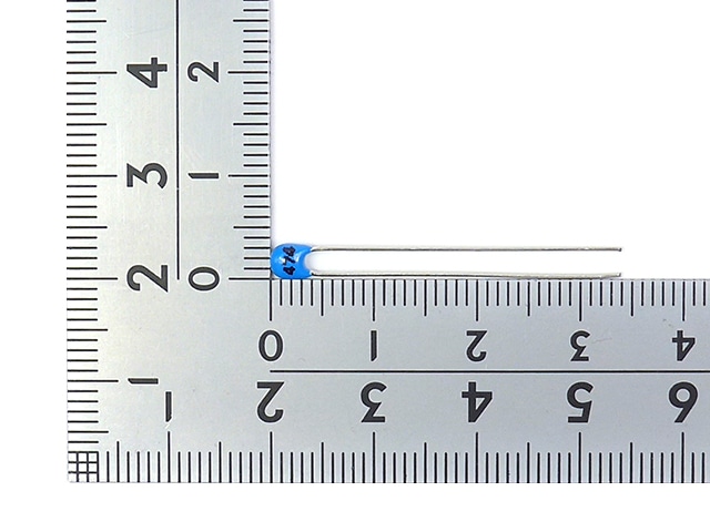 積層セラミックコンデンサー 0.47μF50V X7R 2.54mmピッチ: 受動