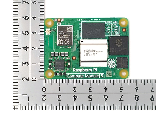 Raspberry Pi Compute Module 5 (RAM:4GB eMMC:16GB 無線機能搭載