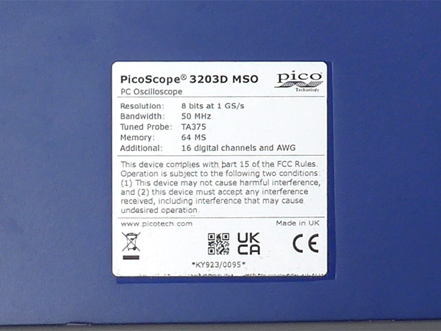 USBオシロスコープ PicoScope3203D MSO: 計測器・センサー・ロガー