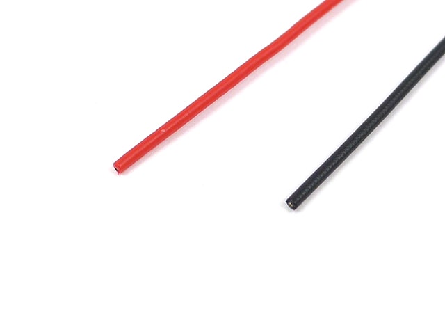 耐熱電子ワイヤー 1m×赤黒2色計10本 導体外径0.36mm(AWG28相当