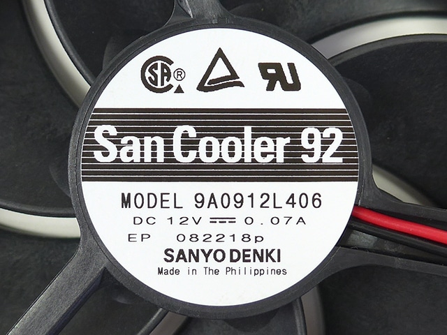 DCファン 12V San Cooler 92 92×92×25mm: ケース・ネジ・固定具 秋月