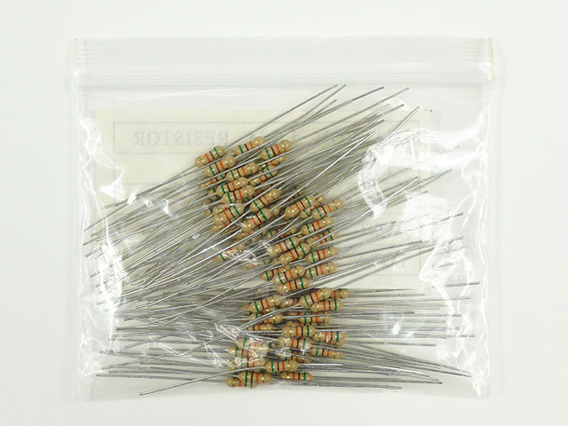 kos様　確認用 カーボン抵抗(炭素皮膜抵抗) 1/4W51kΩ: 受動部品 秋月電子通商