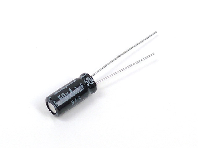 無極性電解コンデンサー 4.7μF50V105℃ ルビコンNXA: 受動部品