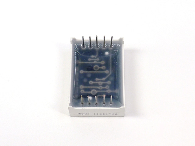 黄緑色7セグメントLED表示器 アノードコモン 571nm OSL10564-IYG