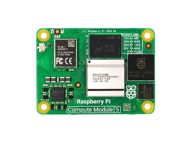 ミニPC Raspberry Pi Compute Module 5 8GB RAM Raspberry Pi Compute Module 5 (RAM:8GB eMMC:32GB 無線機能搭載
