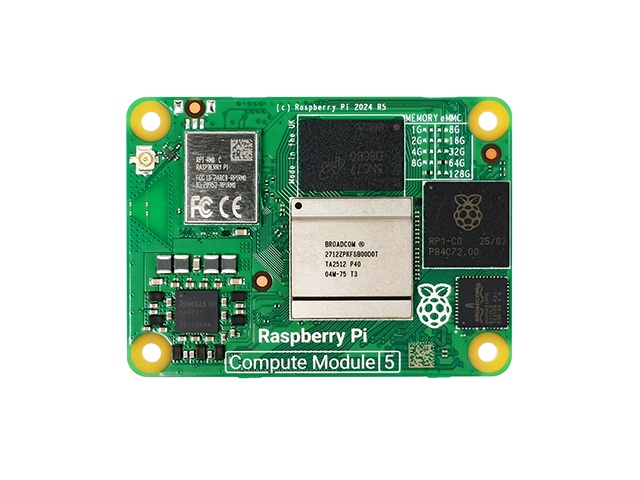 Raspberry Pi Compute Module 5 (RAM:16GB eMMC:64GB 無線機能搭載