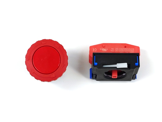 非常停止用押しボタンスイッチ 丸型2接点 赤: 制御部品・駆動