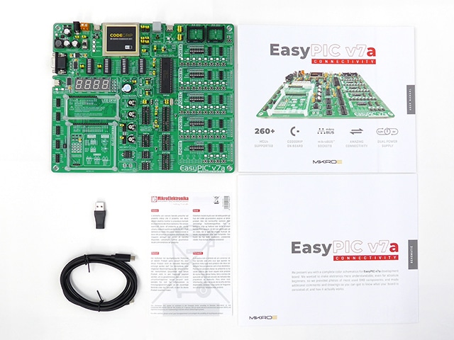 PIC学習評価ボード　EasyPIC v7a PIC学習評価ボード EasyPIC v7a: 開発ツール・ボード 秋月電子