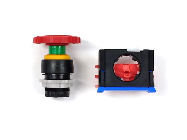 非常停止用押しボタンスイッチ 丸型2接点 赤: 制御部品・駆動