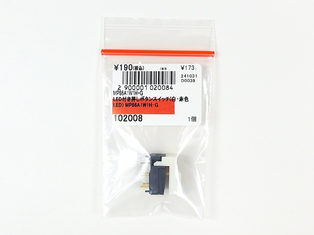 LED付き押しボタンスイッチ(白・赤色LED) MP86A1W1H-G: 制御部品