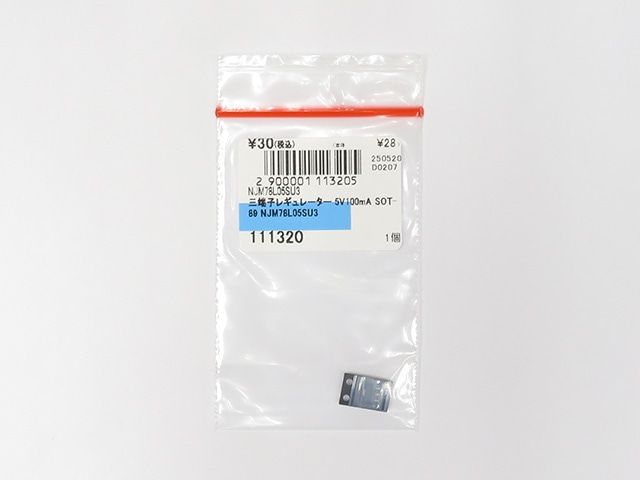 三端子レギュレーター 5V100mA SOT-89 NJM78L05SU3: 半導体 秋月電子