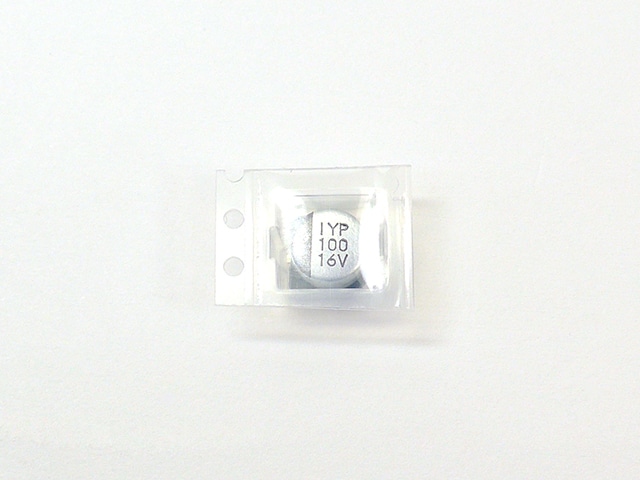 チップ電解コンデンサー 100μF16V105℃ ルビコンSKV: 受動部品