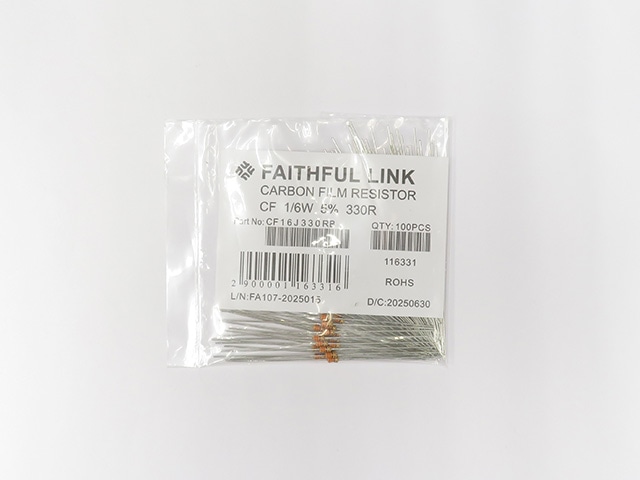 カーボン抵抗(炭素皮膜抵抗) 1/6W330Ω: 受動部品 秋月電子通商-電子