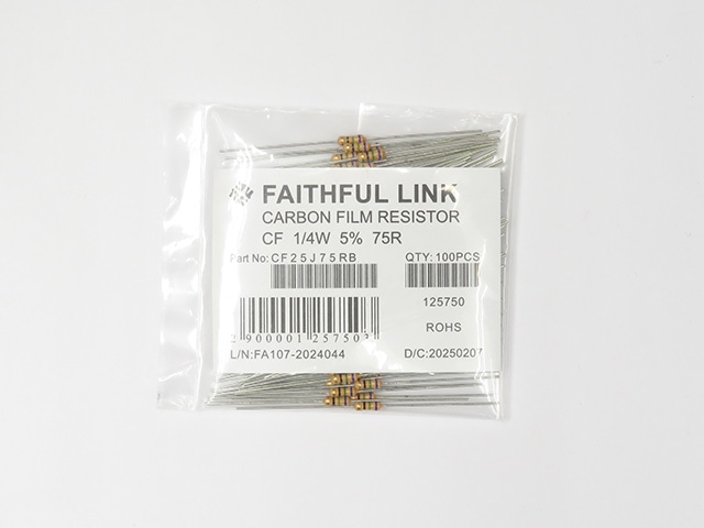 梨恋様確認用 カーボン抵抗(炭素皮膜抵抗) 1/4W75Ω: 受動部品 秋月電子通商-電子部品