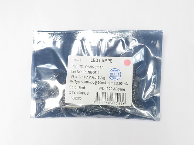 5mm赤色LED 625nm OSHR5111A: オプトエレクトロニクス 秋月電子通商
