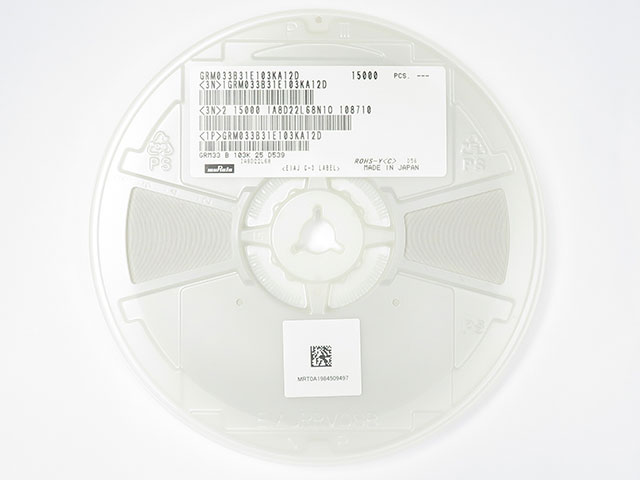 チップ積層セラミックコンデンサー 0.01μF25V B 0603 (15000個入