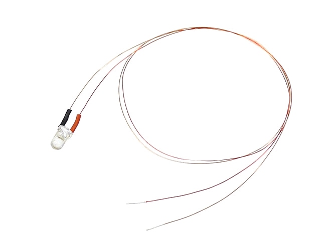 ワイヤ付3mm砲弾型電球色LED 3000K 1560mcd 30° OSM53131A-1MA-W25: オプトエレクトロニクス 秋月電子 ...