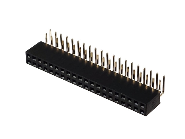 ピンソケット L型 2×20 (40P): ケーブル・コネクター 秋月電子通商